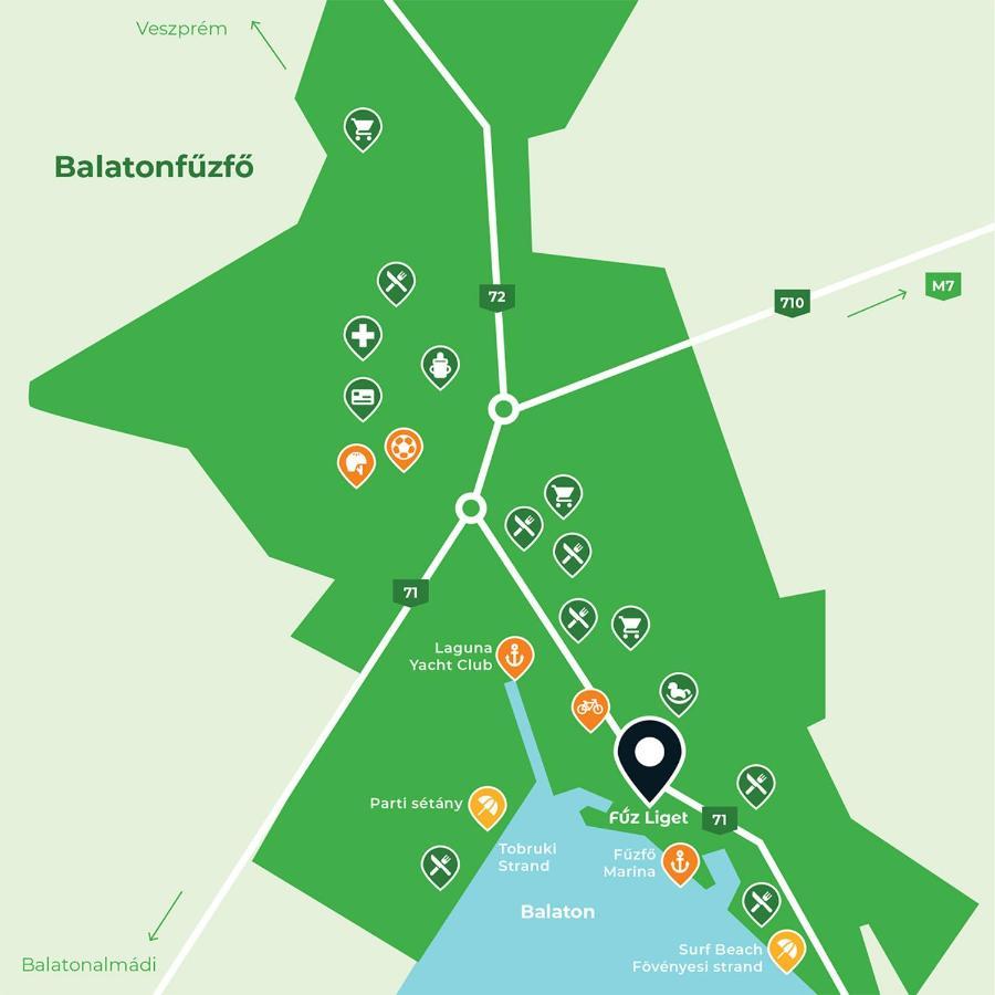 Apartmán Fuzliget Surf Garden Balatonfůzfő Exteriér fotografie